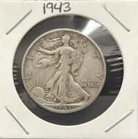 1942 & 1943 Walking Liberty Half Dollars, 90% Silver, 1.205 in Diameter - 5