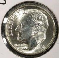 1946 MS63FB Full Bands Silver Mint State Dime - 3