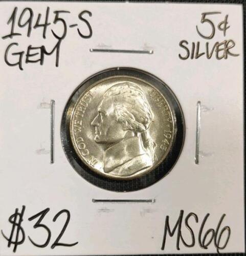 1945-S MS66 Gem Silver Jefferson Nickle