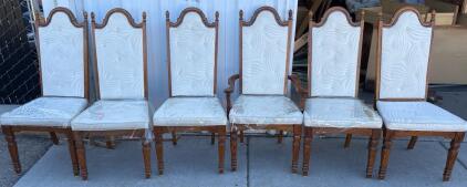 (6) Dining Room Chairs H 3&rsquo; 9&rdquo; W 1&rsquo; 6&rdquo; L 1&rsquo; 7&rdquo;