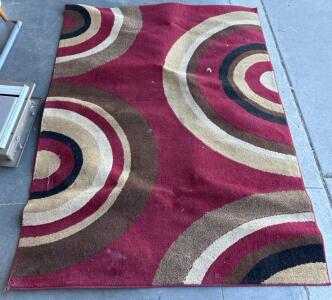 Wilshire Collection Red Rug L 5&rsquo; 10&rdquo; W 4&rsquo; 4&rdquo;