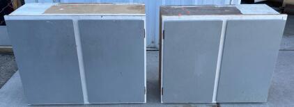 (2) Grey Cabinets H 2&rsquo; 2&rdquo; W 2&rsquo; 9&rdquo; L 1&rsquo; 2&rdquo;