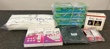 (4) Swiffer Wet Cloths 12 Packs, (2) Rechargeable Grooming Kits, (1) 30 Count Disposable Mop Cloths, And More
