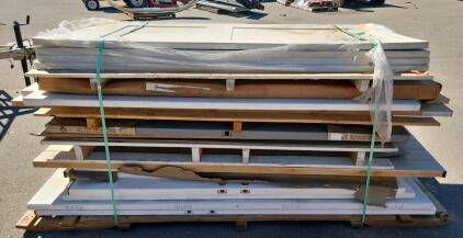 White Doors and Door Frames Bundle, Approx. 10 Pieces Interior And Metal Exterior.