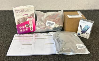 (1) Rechargeable Grooming Kit, (1) Wirless Microphone, (1) Men&rsquo;s Running Shorts, And More