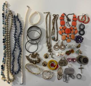 Jewelry Including (8) Necklaces, (5) Bracelets, (12) Earrings & Pins