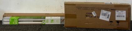 (4) 4&rsquo; LED Lights, Rolling Storage Shelf & Chair Floor Mat