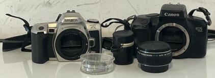 Minolta Maxxum HTsi Plus 35mm SLR Film Camera & Canon EOS 750 35mm SLR<br/>Film Camera