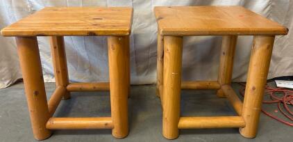 (2) Wooden Endtables H 2&rsquo; W 1&rsquo; 10&rdquo; L 1&rsquo; 10&rdquo;