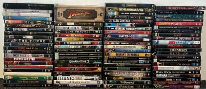 80+ DVD Movies Including Indiana Jones, Scooby Doo, 28 Weeks Later, The Purge & More