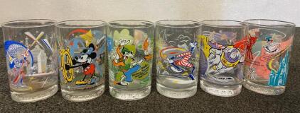 Vintage McDonald&rsquo;s Disney Glasses Set Of 6 &ldquo;100 Years Of Magic&rdquo;