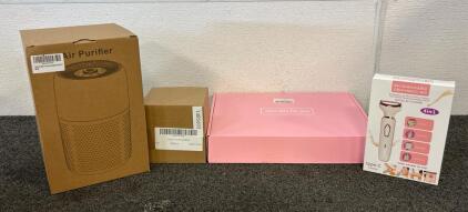 (1) Air Purifier, (1) Rechargeable Grooming Kit, (1) Hat, And More