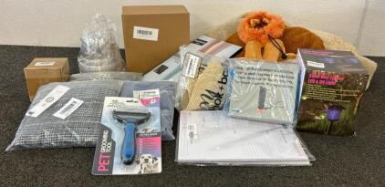 (1) Solar Bug Zapper LED And UV Light, (1) Pet Grooming Tool, (2) Daily Planner, And More