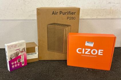 (1) Air Purifier, (1) Rechargeable Grooming Kit, (1) Hat, And More