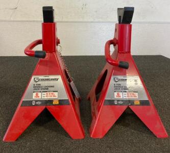 (2) Strongway 6 Ton Double Locking Jack Stands