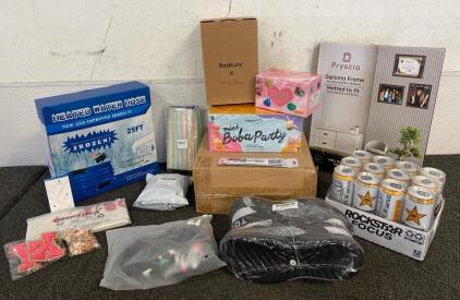 New Heated Water Hose 25ft, New Bedsure Blanket, Fitz & Floyd Cottage Christmas Holiday Set of 2 Serving Bowls - 10.5" and 8.5", Pack Of Rockstar Energy Drinks, Boba Drink Pack, New TQGOLD Gray Shoes 42, And More