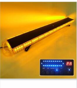 63" 120 LED 12V-24V Emergency Warning Amber Light Bar with 26 Strobe Patterns Beacon for Trucks Snowplows Cranes Construction Vehicles Emergency Use