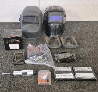 (2) Welding Helmet, (2) Brake Pad Kits, Wheel Accessories Spline Install Kit, Push Button Starter Switch And More!