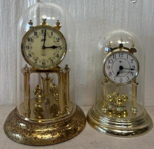 (2) Rotating Pendulum Mantle Clocks
