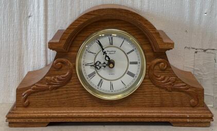 Wooden Strausbourg Manor Mantle Clock
