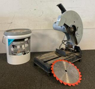 Tools Including Painters Pail Kit, Chop Saw And Blade (Works)