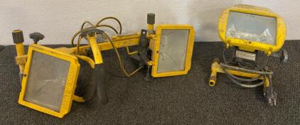 (2) Portable Halogen Work Lights (Works)