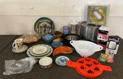 Pots, Dishes, Tea Set, Cookie Press, Pancake Shapers, Sink Hose And More