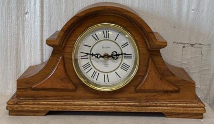 Wooden Bulova Mantle Clock