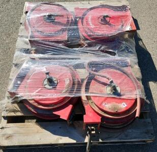 [4]Reelcraft Hose Reel Model 11729, Serial 061212-249, Red, 50 ft Hose Length