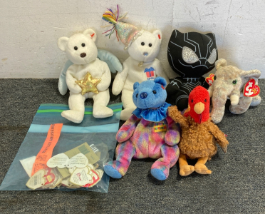 Collection on Beanie Babies (6) w Bag of Tags