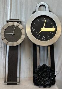 (2) Howard Miller Wall Clocks