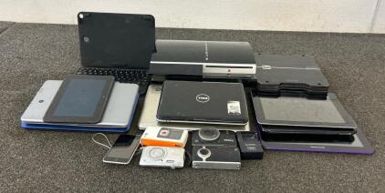(1) Dual 400 Watts Chanel Amplifier, (1) Play Station 3, (1) IPad Case With Keyboard, And More