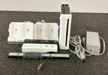 (1) Wii Set Including Wii Console, (2) Controllers, (2) Chargers, And (1) Wii Sensor Bar