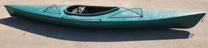 Green Sit-In Kayak, 10-12 ft, Polyethylene, Bungee Storage