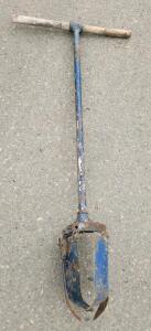 Vintage Post Hole Digger, Wood Handle, Serial 128
