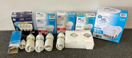 Assortment Of Various LED Light Bulbs