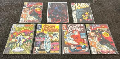 (6) Marvel Comics Including Silver Surfer And X-Men And (1) DC Comic Batman