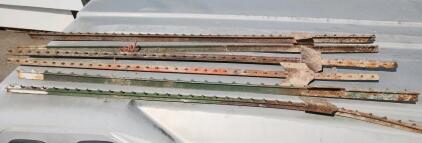 6 Steel T-Posts, 6 Feet Long, Green and Rust