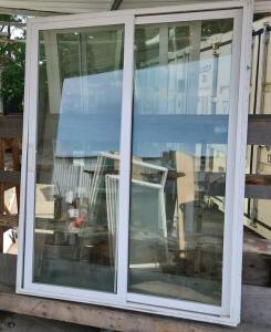 Sliding Glass Door, 29.875"x71.250", 2 Panels, White Frame, Serial: 2481x013