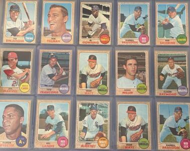 (15) 1968 TOPPS Baseball Cards Including Darrell Brandon, Roman Webster, And More
