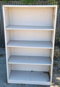 Metal Bookshelf, 4 Shelves, Gray, 72" x 36" x 12"