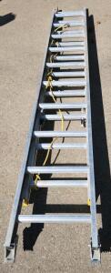 Werner Aluminum Extension Ladder, 28 ft Max Reach, 300 lbs Capacity