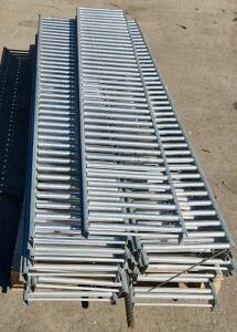 UNEX Span-Track Roller Conveyor Track System, 50 lbs/ft Capacity, Galvanized Steel