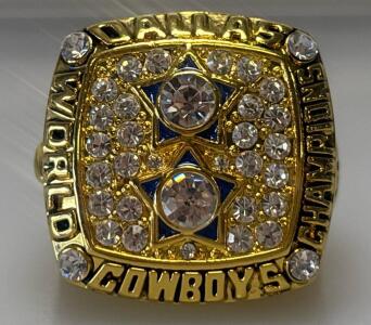 1977 Dallas Cowboys Gold Super Bowl World Champions Diamond Ring Size 11