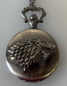 Quartz &ldquo;Game of Thrones&rdquo; House Stark Themed Pocket Watch