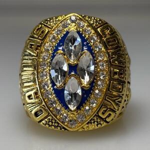 1993 Dallas Cowboys Gold Super Bowl World Champions Diamond Ring Size 11