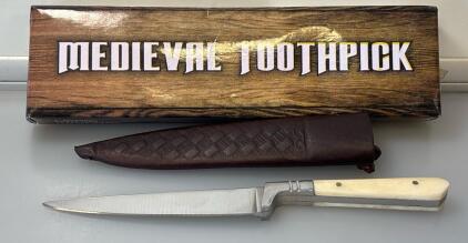Medieval Toothpick With Leather Sheath