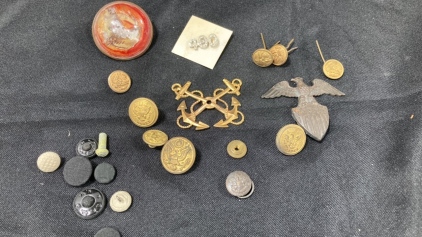 Military pins, buttons and more