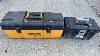 (1) Craftsman Tool Box w/ Misc. Tools (1) Empty Husky Tool Box