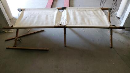 Vintage Military-Style Folding Cot